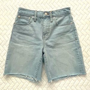 Madewell High Rise Mid Length Denim Shorts size 23